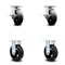 Service Caster 6 Inch Kingpinless Rubber on Steel Wheel Caster Brakes 2 Rigid SCC, 2PK SCC-KP30S620-RSR-SLB-2-R-2 - alternate 1